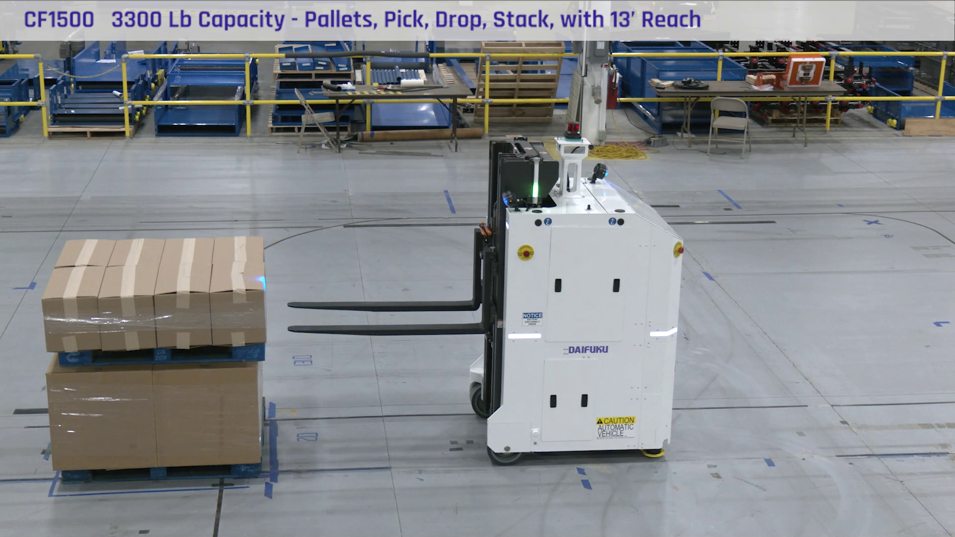 Daifuku CF1500 High-Lift Counterbalance Fork Video Snapshot